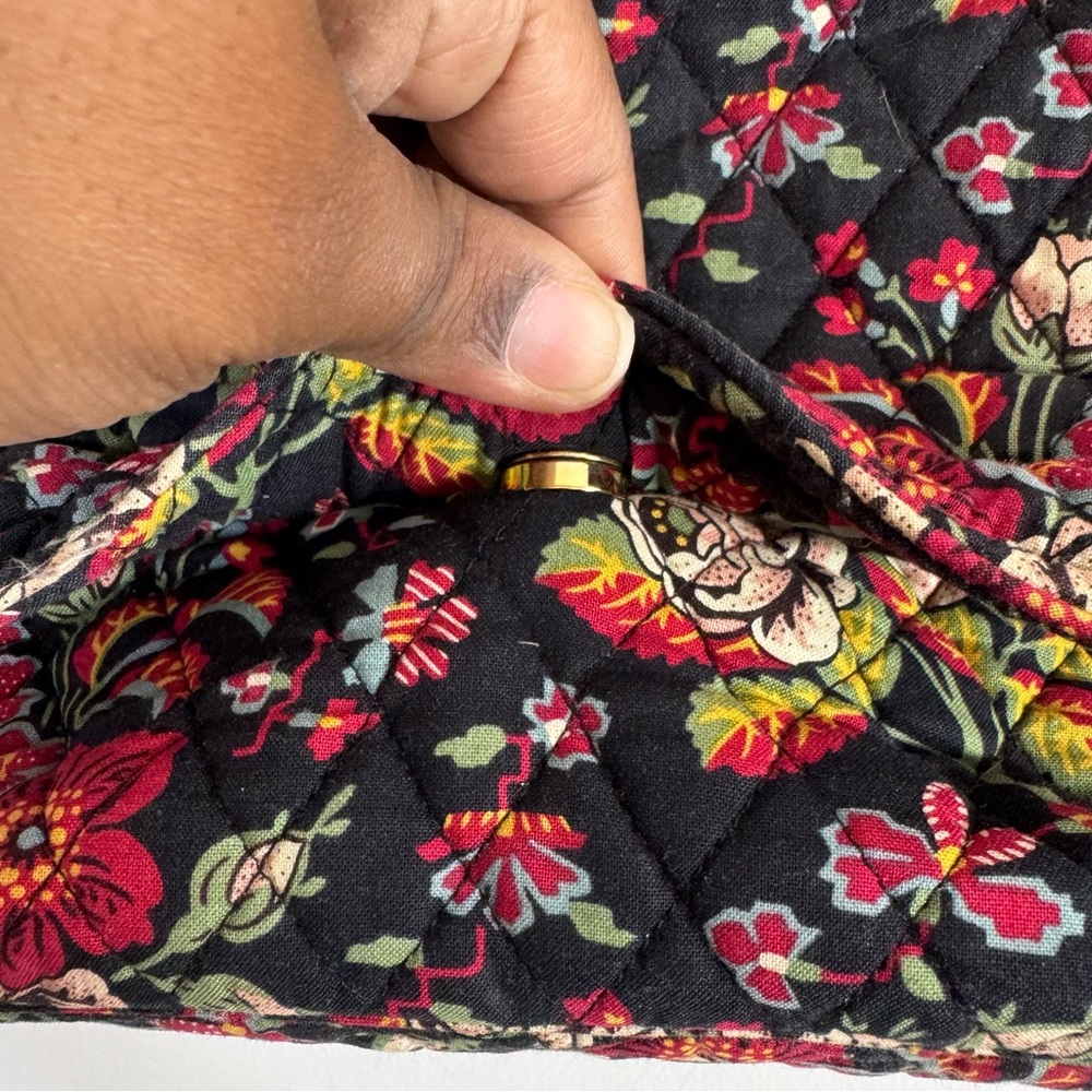 Vera Bradley Bag Floral Quilted Crossbody Foldover Snap - Picture 8 of 15